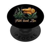 Betta Fish Tank Zen Aquarium Aquatic Life Lover PopSockets PopGrip Adhesivo