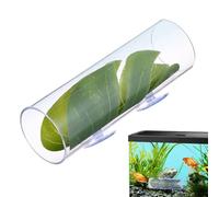 Betta Fish Túnel, Acrílico Acuario Hideouts, Swim-Through Tube, Leaf Pad Resting Spots, Fish Tank Breeding and Spawning Shelter Easy to Clean, 7,8 x 4 cm Green Acrylic