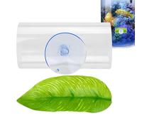 Betta Fish Tunnel - Tubo acrílico con almohadilla de hojas de enriquecimiento seguro, tubo de natación multifuncional para refugio, escondite