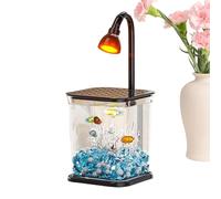 Betta Pecera Piscina Con Iluminación Y Filtro Peces Lucha Acuario, Agua Silenciosa Para Cangrejo Decoración De Mesa Oficina