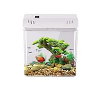 Betta Piscina para peces, pequeño acuario, decoración para escritorio, sala de estar, mesa de oficina, mascota para tortugas, acuaterrario