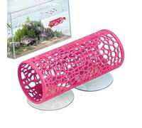 Betta Tunnel Aquarium Cave - Black Betta Tunnel Fish Toys Safe Hollow Hammock Cave Aquarium Decor Tube Shelter with Suction Cups For Shrimp Reptile