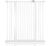 Bettacare Barrera de Seguridad Estrecha Para Niños y Mascotas, 100,8cm - 108,4cm, Blanca, Puerta Extra Alta de 104cm de Altura