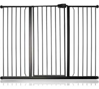 Bettacare Barrera de Seguridad Estrecha Para Niños y Mascotas, 139,8cm - 147,4cm, Negra Mate, Puerta Extra Alta de 104cm de Altura