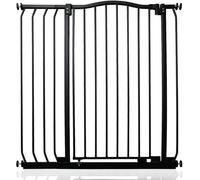 Bettacare Barrera de Tope Curvo para Perros Extra Alta, 89cm - 98cm, Negra Mate, Extra Alta de 100cm de Altura, Barrera para Mascotas y Perros, Instalación Fácil