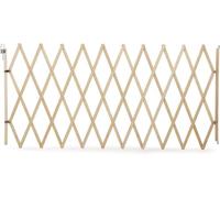 Bettacare Barrera Extensible de Madera para Mascotas XL, 60cm - 230cm, Natural, de Madera, Cancel de Seguridad Retráctil para Perros, Barrera para Cachorros y Perros