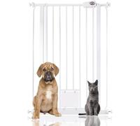 Bettacare Easy Fit Puerta para Perros, 94.3cm - 102.3cm, Blanco, Puerta para Mascotas con Ajuste a Presión para Perros y Cachorros, Instalación Fácil.
