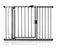 Bettacare Puerta de Seguridad con Cierre Automático, 118,2cm - 125,2cm, Gris Pizarra, Puerta de Seguridad con Ajuste a Presión, Puerta de Bebé, Barrera de Seguridad para Puertas Pasillos y Espacios