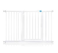 Bettacare Puerta de Seguridad con Cierre Automático, 125,4cm - 132,4cm, Blanca, Puerta de Seguridad con Ajuste a Presión, Puerta de Bebé, Barrera de Seguridad para Puertas Pasillos y Espacios