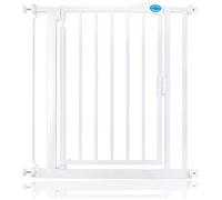 Bettacare Puerta de Seguridad con Cierre Automático, 75cm - 82cm, Blanca, Puerta de Seguridad con Ajuste a Presión, Puerta de Bebé, Barrera de Seguridad para Puertas Pasillos y Espacios
