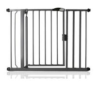 Bettacare Puerta de Seguridad de Cierre Automática, 96.6cm - 103.6cm, Gris Pizarra, Puerta de Seguridad con Ajuste a Presión, Puerta de Bebé, Barrera de Seguridad para Puertas Pasillos y Espacios