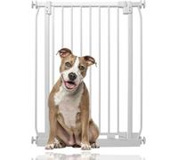 Bettacare Puerta Extra Alta Elite a Presión para Perros, 65,5cm - 74,5cm, Blanca Mate, Extra Alta de 100cm de Altura, Puerta para Mascotas con Ajuste a Presión para Perros y Cachorros