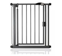 Bettacare Puerta para Mascotas con Cierre Automático, 68,5cm - 75cm, Gris Pizarra, Puerta de Escalera de Ajuste a Presión para Perros y Cachorros, Barrera de Seguridad para Puertas