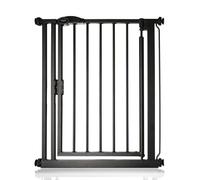 Bettacare Puerta para Mascotas con Cierre Automático, 68,5cm - 75cm, Negra Mate, Puerta de Escalera de Ajuste a Presión para Perros y Cachorros, Barrera de Seguridad para Puertas