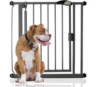 Bettacare Puerta para Mascotas con Cierre Automático, 75cm - 82cm, Gris Pizarra, Puerta de Escalera de Ajuste a Presión para Perros y Cachorros, Barrera de Seguridad para Puertas
