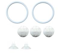 Bettas - Juego de anillos de entrenamiento de peces con bola nitrificante y ventosa para acuarios, enriquecimiento de mantenimiento del agua, juguetes de enriquecimiento con bola de filtro