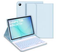 Bettdow Funda con Teclado para Samsung Galaxy Tab A11+/A9+ 11", Desmontable Español Ñ Teclado con Funda Protectora con para Tab A11 Plus 2025 /A9 Plus 11" 2023 SM-X210/X215/X216/X230/X236, Azul