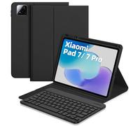 Bettdow Funda con Teclado para Xiaomi Pad 7 11.2" 2024, Español Ñ Desmontable Teclado con Funda Protectora para Xiaomi Pad 7/ Pad 7 Pro 11.2 Pulgadas 2024, Negro