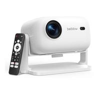 Bettdow Proyector 4K Netflix Oficial Inteligente 1080P Totalmente Sellado, Enfoque Automático/Corrección Trapezoidal, WiFi6 y Bluetooth 5.2, HDR 10+/10 para Cine en Casa, Blanco