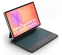 Bettdow Teclado para Samsung Galaxy Tab S10 Lite/Tab S10 FE/Tab S9 FE 10.9" y Tab S9 11", Español Ñ Diseño Magnético Flotante con Trackpad y Tecla AI, Teclado Retroiluminado, Negro