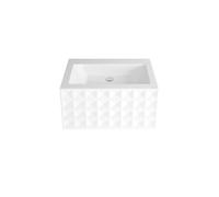 Betteloft Ornament Lavabo de pared sin grifo, SWV4A 825 x 510 mm, A230-000SWV4A,PW, Color: Blanco con Glasur Plus