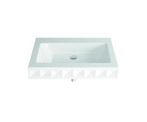 BetteLoft Ornament lavabos de pared, 1 fila, sin agujero para grifo, sin rebosadero, 825x525x100mm, A230-000SWV1A, Color: Blanco