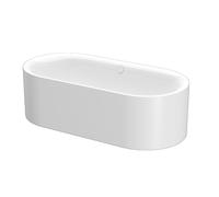 BetteLux Oval Silhouette bañera independiente, 190 x 90 x 45 cm, 2 respaldos, 3467CFXXS, 3467-000CFXXS, Color: Blanco