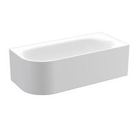 BetteLux Oval V Silhouette esquina bañera 185x85x45cm, 2 inclinaciones traseras, Instalación en la esquina derecha, 3436CELVS, 3436-000CELVS, Color: Blanco