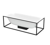 BetteLux Shape bañera rectangular de instalación independiente, 2 respaldos inclinados, 1800x800x450mm, 3452-000AS, Color: Blanco con guadaña antideslizante