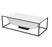 BetteLux Shape bañera rectangular de instalación independiente, 2 respaldos inclinados, 1900x900x450mm, 3453-000AS, Color: Blanco con guadaña antideslizante