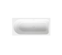 BetteOcean bañeras rectangulares, empotradas, rebosadero trasero, extremo de los pies a la derecha, 1500x700x450mm, 8858-000Plus, Color: Blanco con Glasur Plus