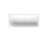 BetteOcean LOW Line bañeras rectangulares, rebosadero trasero, extremo de los pies a la derecha, 1600x700x380mm, 8830-000Plus, Color: Blanco con Glasur Plus