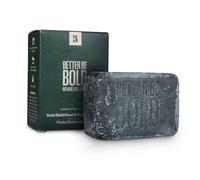 BETTER BE BOLD Gel de ducha sólido 110 g - Con aceite de coco ecológico y carbón activado - Limpieza con pH neutro para cabeza, cuerpo y barba - Vegano y libre de plásticos - Fragancia acuática fresca