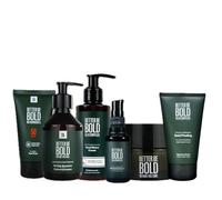 BETTER BE BOLD I 'Das Ultimative' - Kit de cuidado de la calvicie 2.0 I 5 en 1 contra el brillo, las manchas pigmentadas y la sequedad - Con crema calva, protección solar SPF 50, exfoliante y champú