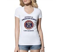 Better Call Saul University of American Samoa Law School Saul Goodman Jimmy Mcgill Go Land Crabs Fan Camiseta De Mujer Cuello En V Blanca Size S