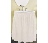 Better Home Funda de lavabo de vinilo de alta calidad, diseño lujoso, repelente al agua (blanco ~ Shell)