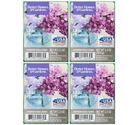 Better Homes and Gardens - Cubos de cera (4 unidades), diseño de flores, color lila