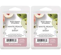 Better Homes and Gardens - Cubos de cera perfumada de 2.5 onzas, paquete de 2 (melocotón blanco y margarita)