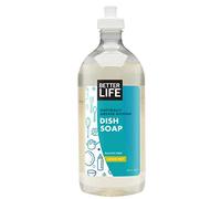 Better Life Jabón para platos sin sulfatos, resistente a la grasa y suave en las manos, menta de limón, 2406 K