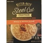 Better Oats Oat Revolution Steel Cut with Protein Maple & Brown Sugar 12.7 oz. 8 pouch box