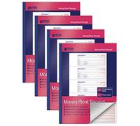 Better Office Products Cash Money and Rent Receipt Books, 4 Pack, Large Size, 2-Part Carbonless (White/Canary Yellow), 7-5/8 x 10-7/8 inches, 4 Sets per Page, 200 Sets per Book (800 Total Sets)