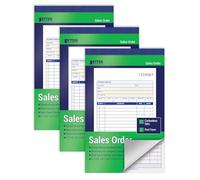 Better Office Products - Libros, paquete de 3, 2 partes sin carbono (blanco/amarillo canario), 5-7/16 x 8-7/16 pulgadas, 50 juegos por libro, 150 juegos en total, 3 libros