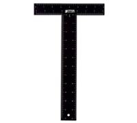 Better Office Products Regla en T de 12 pulgadas, regla en T de metal, regla de acero al carbono, regla de dibujo de doble cara, est ndar y m tri