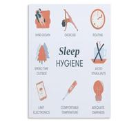 Better Sleep Habits Poster Healthy Nighttime Routine Wall Print