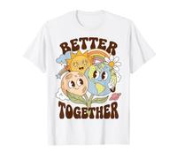 Better Together Earth Moon Peace Unity Positive Message Camiseta