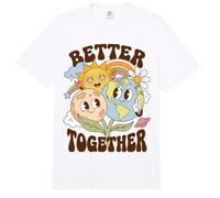 Better Together Earth Moon Peace Unity Positive Message Comfort Colors Adult Heavyweight T-Shirt