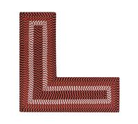 Better Trends Alfombra Trenzada Alpine Braid, Duradera, Resistente a Las Manchas, Reversible, 100% Polipropileno, Rayas Burdeos Vibrantes, 61 x 121 cm, Forma de L