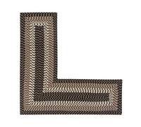 Better Trends Alpine Braid Collection es Duradera y Resistente a Las Manchas, Reversible, 100% Polipropileno en Colores Vibrantes, 24 x 68 x 68 Pulgadas, Forma de L, Rayas Chocolate