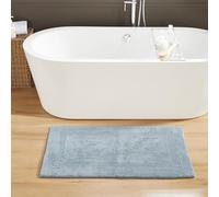 Better Trends / Pan Overseas Mejor Tendencias/Cacerola de Ultramar Lux 200 GSF 100% algodón Reversible de baño Rugs 2, algodón, Azul, 24x40