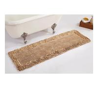 Better Trends Shaggy Border Collection es Ultra Suave, Felpa y Absorbente Alfombra de baño 100% algodón en Colores Vibrantes, 50 x 152 cm, Rectangular, Beige